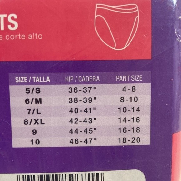 Hanes Hi Cut Underwear Panties Size 7 Women Cotton Blend Large - Picture 9 of 13